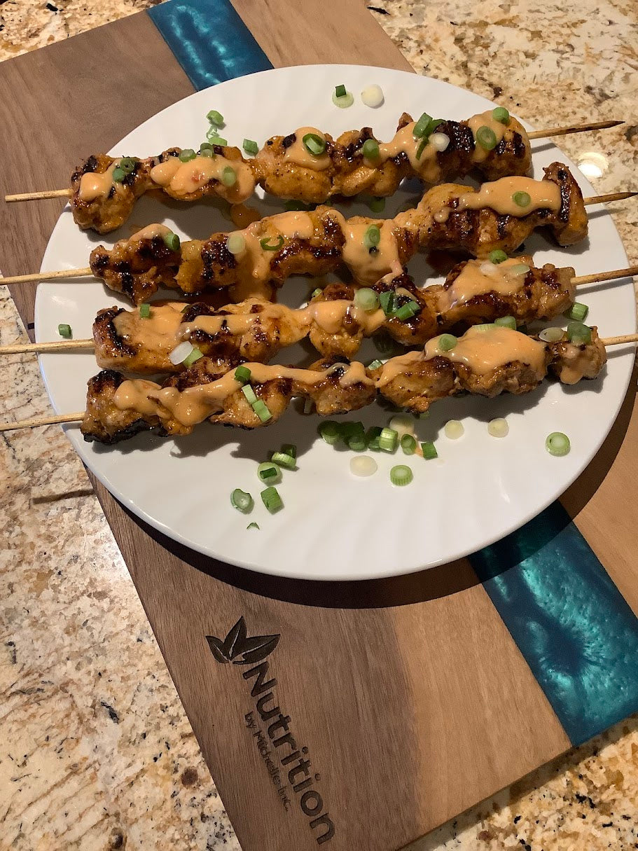 Bang Bang Chicken Skewers