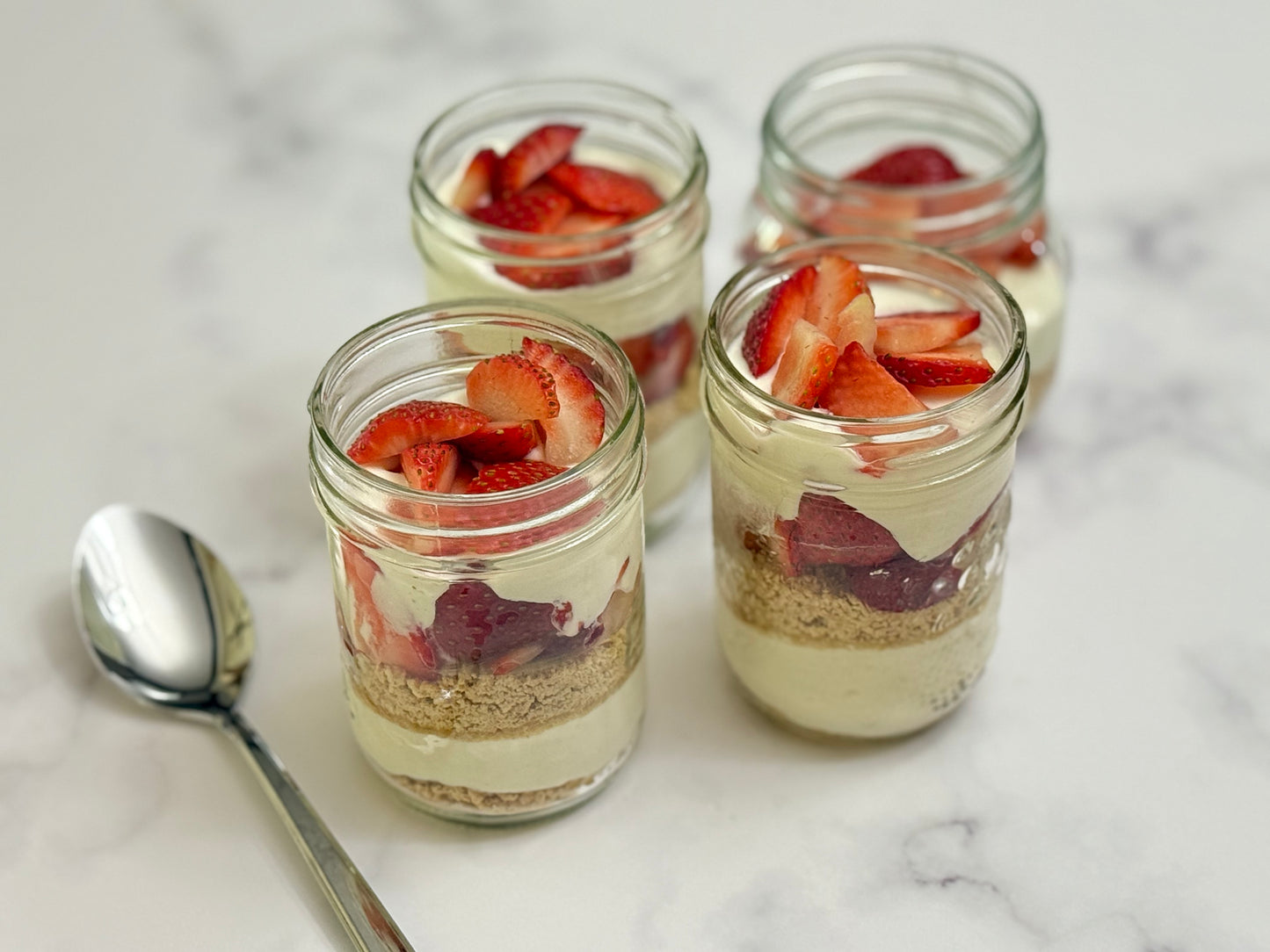 Strawberry Cheesecake Jars
