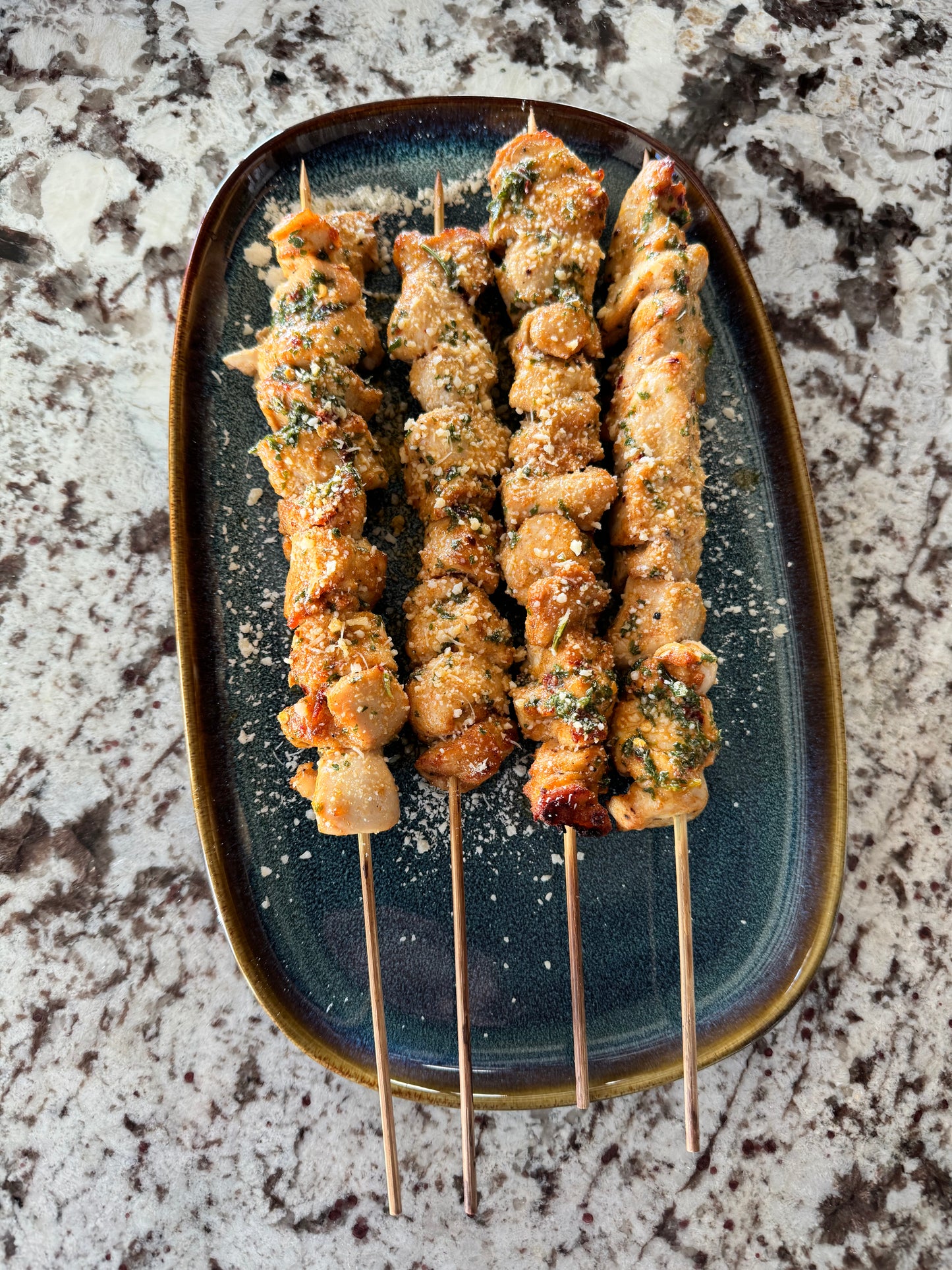 Parmesan Chicken Skewers