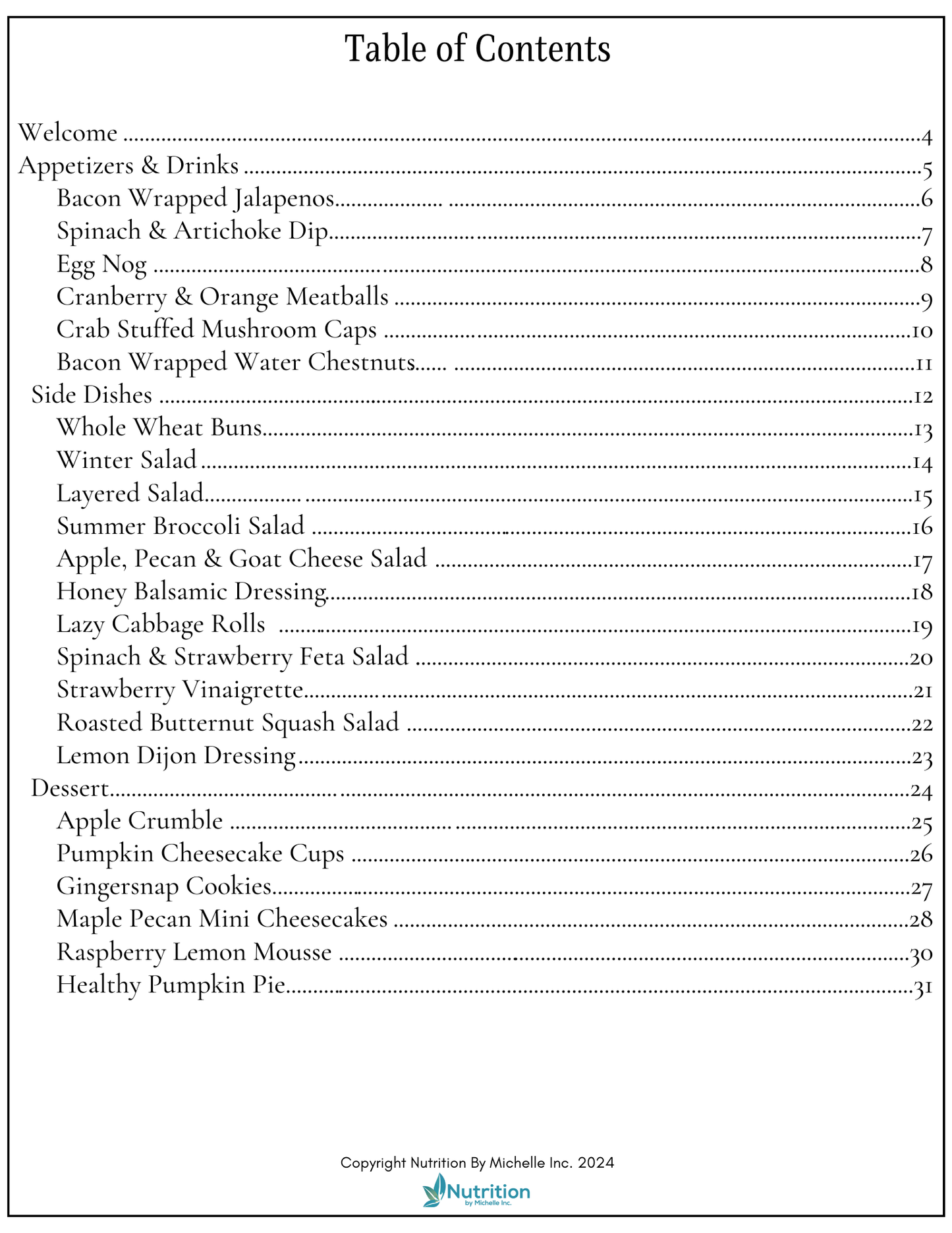 Michelle's Holiday Favorites Ebook