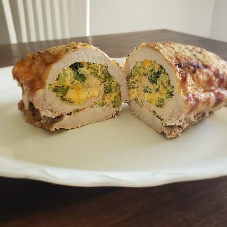 Broccoli & Cheddar Stuffed Pork Loin