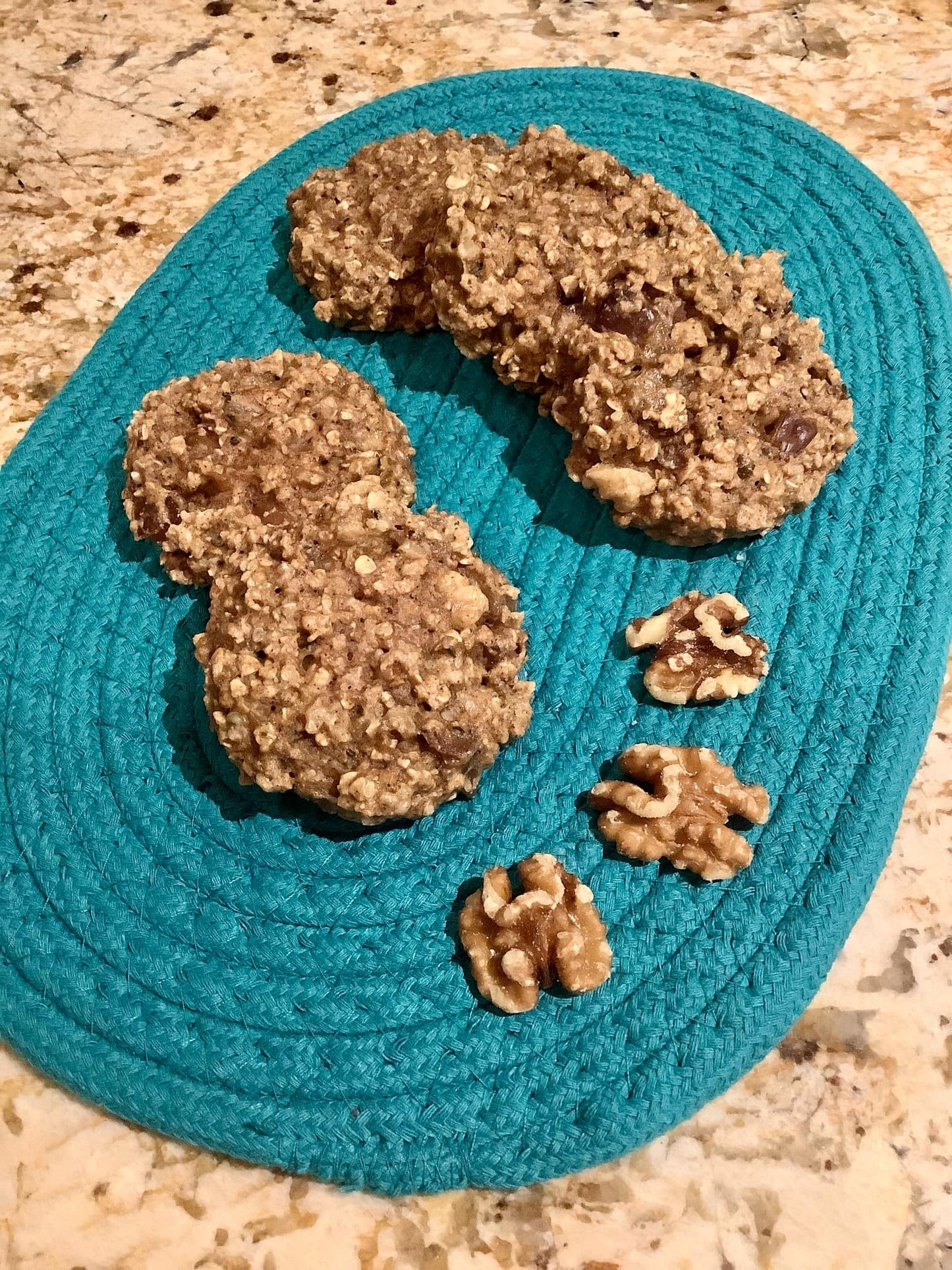 Date & Walnut Oat Banana Cookies