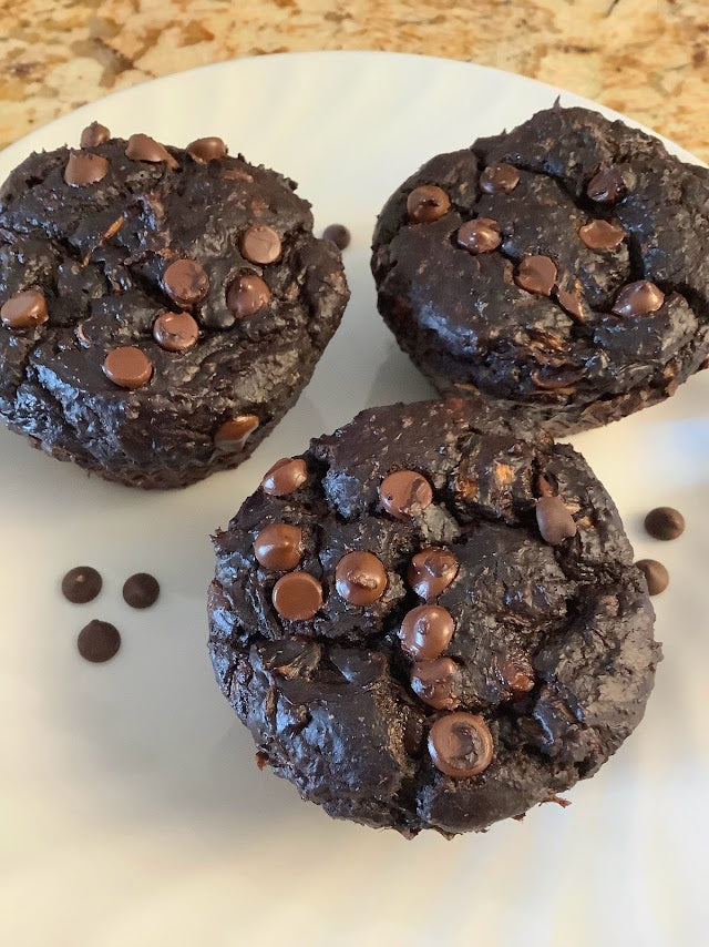 Double Chocolate Zucchini Muffins