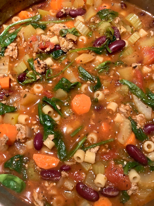 Healthy Turkey Minestrone Soup