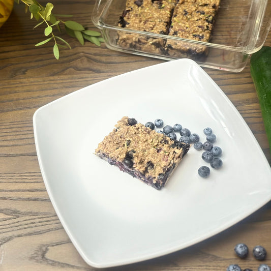 Blueberry Zucchini Oat Bars