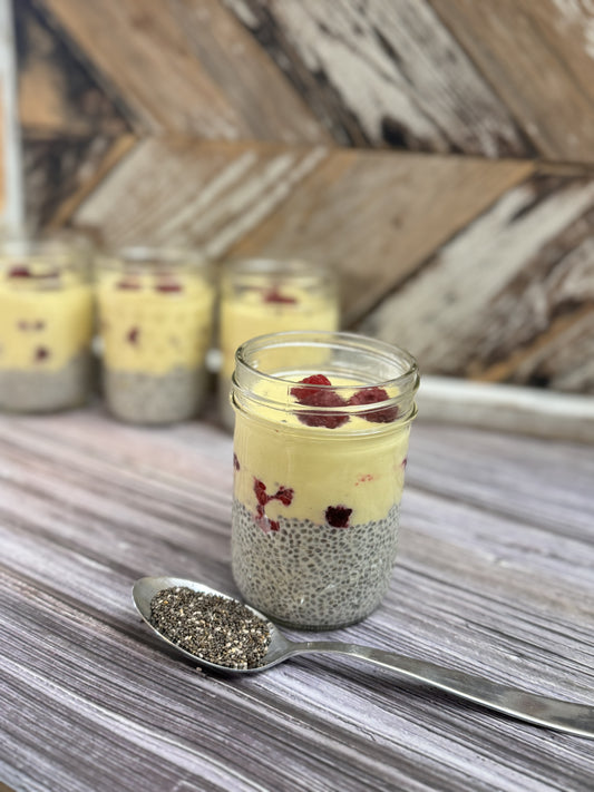 Lemon Raspberry Chia Pudding