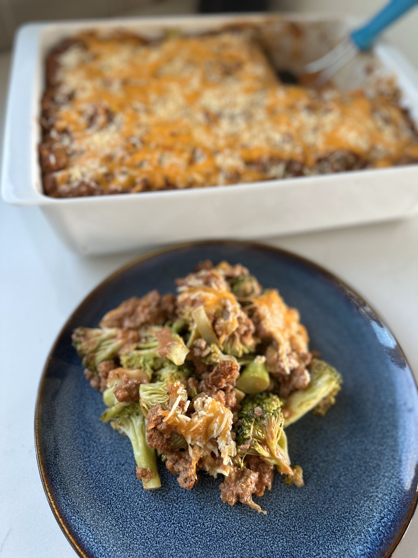 Cheesy Beef & Broccoli Casserole