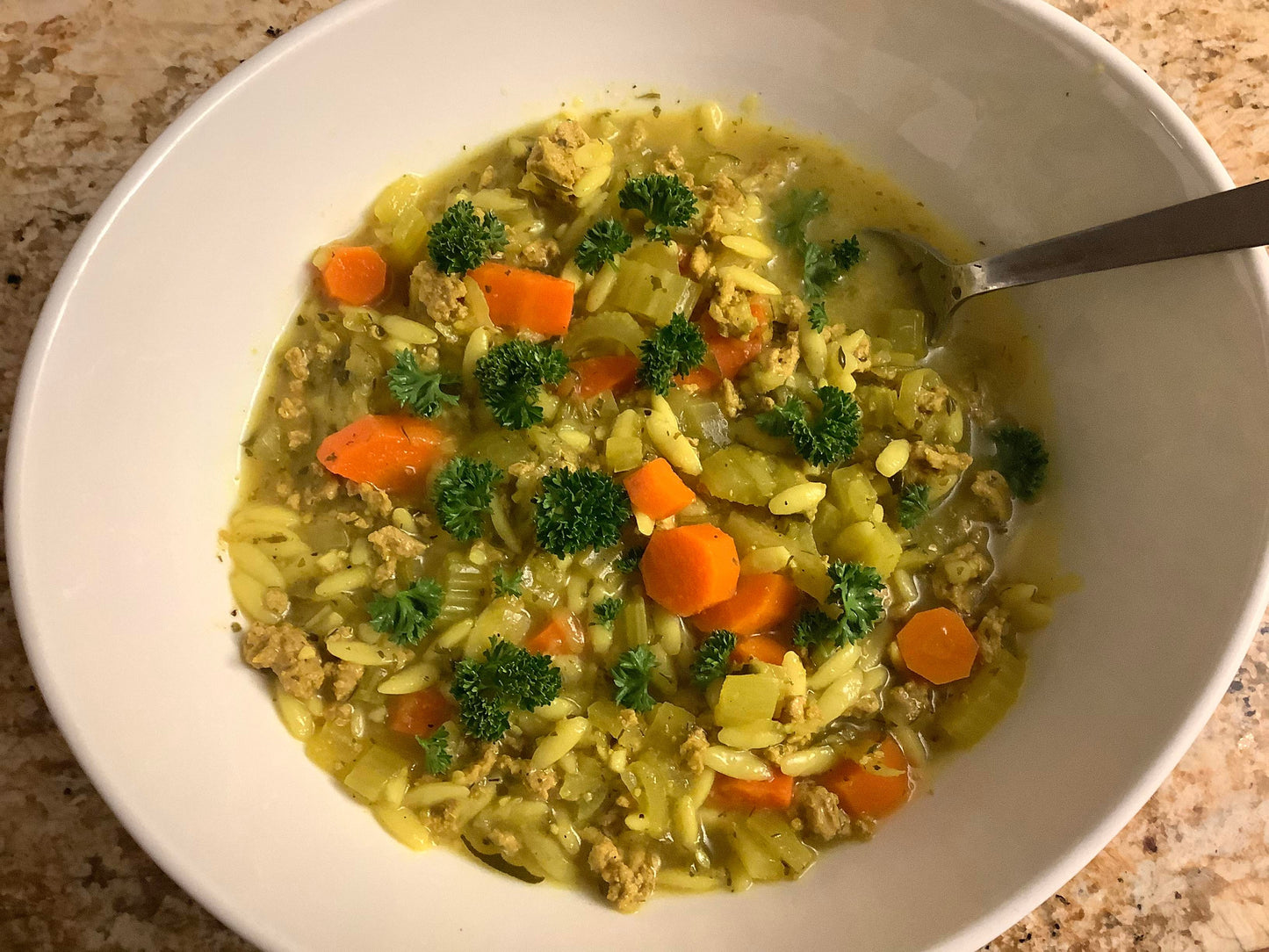 Lemon, Turkey & Orzo Soup