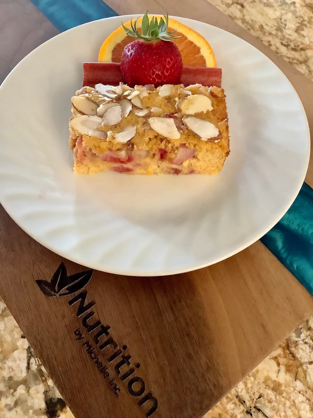 Orange, Rhubarb & Strawberry Cake