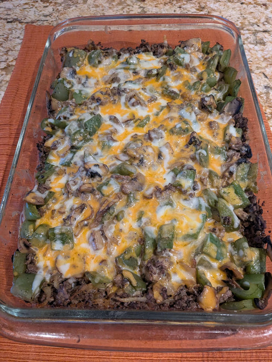 Philly Cheese Steak Casserole