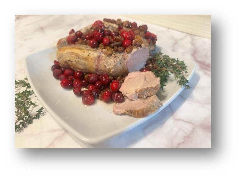 Slow Cooked Cranberry Orange Pork Tenderloin